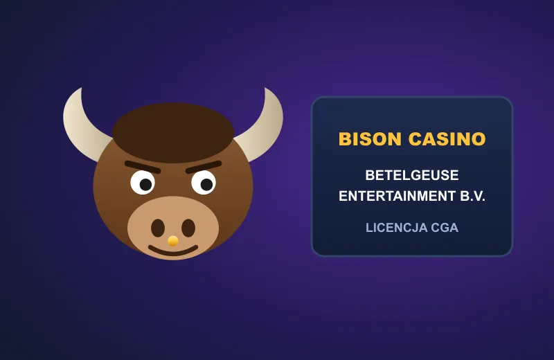 Bizon i karta operatora Betelgeuse Entertainment B.V. – PlayBison Casino