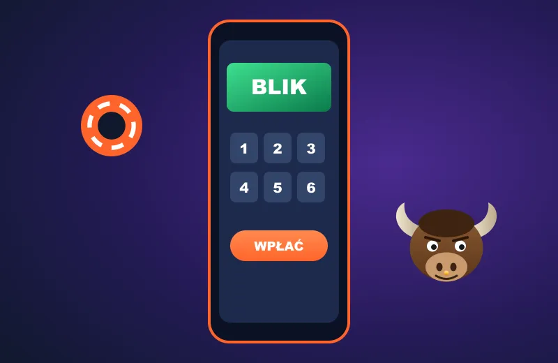 Telefon z klawiaturą BLIK i przyciskiem Wpłać – PlayBison kasyno